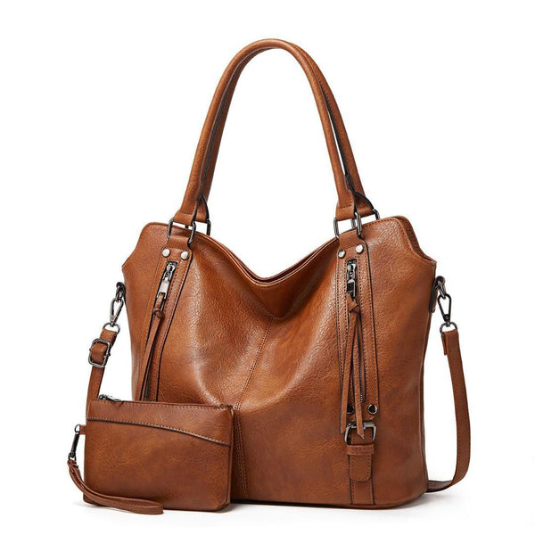 PU Leather Tote Bag Set